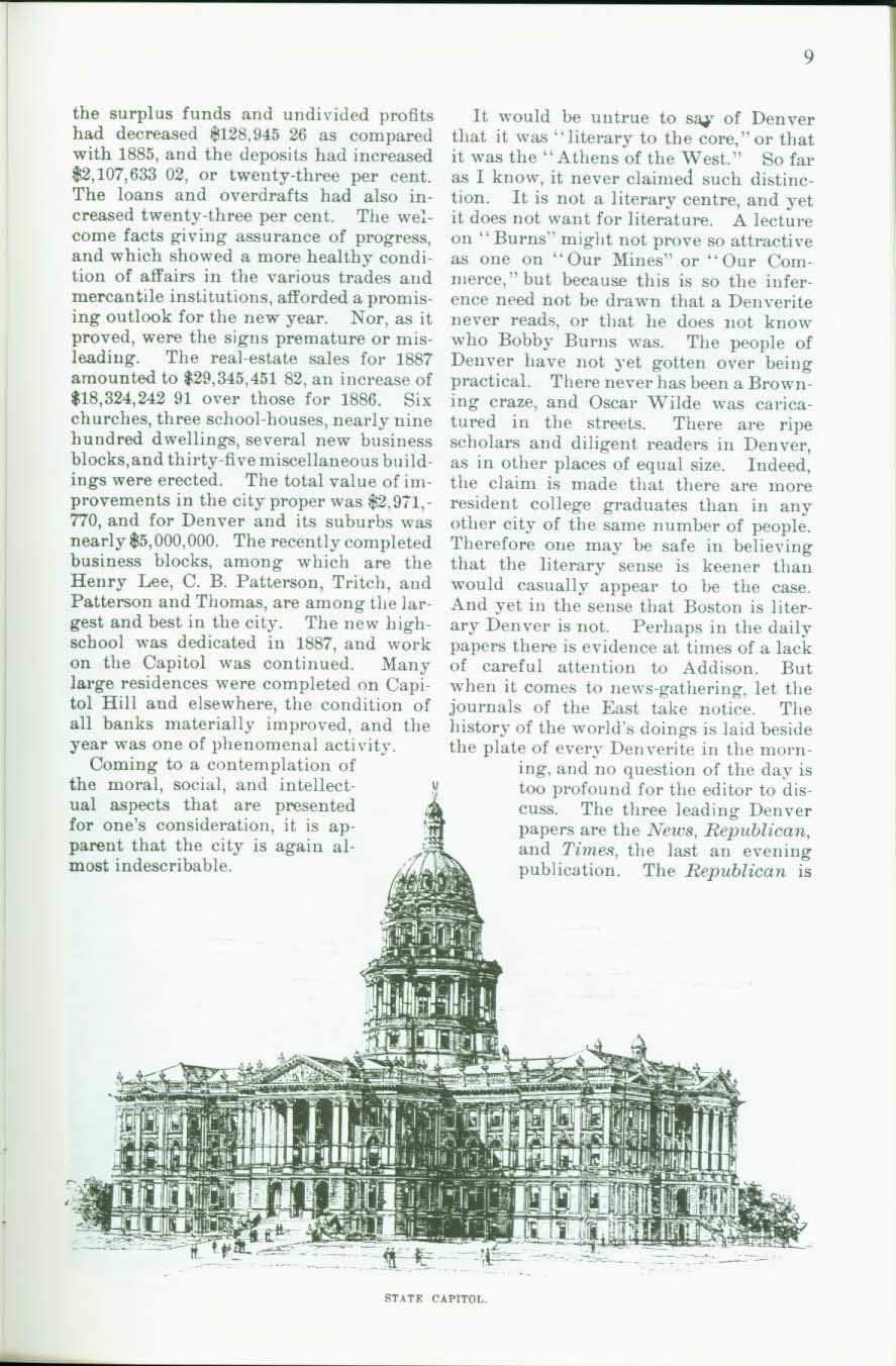 THE CITY OF DENVER, 1888: an early history of "The Queen City of the Plains"vist0006f